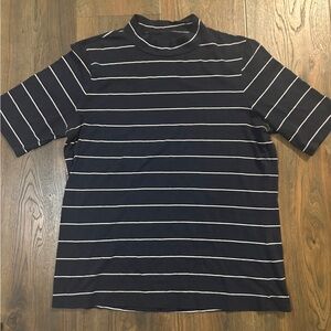 Banana Republic Navy and White Striped Tee